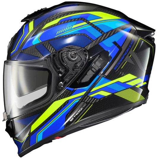 CASCO EXO-ST1400 EVO CARBON HELMET HEX GLOSS BLUE | SKU: 75-3260#