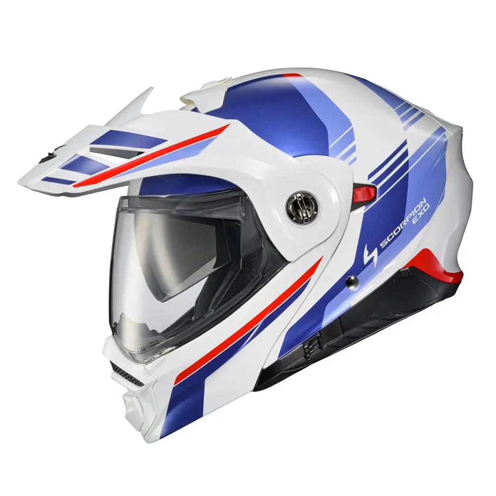 CASCO MODULAR SCORPION EXO EXO-AT960 MONK BLANCO/AZUL | SKU: 75-3269#