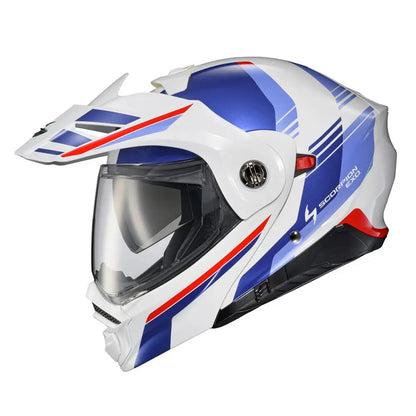 CASCO MODULAR SCORPION EXO EXO-AT960 MONK BLANCO/AZUL | SKU: 75-3269#