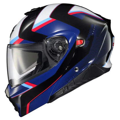 CASCO EXO-GT930 TRANSFORMER HELMET MORPH BLUE/RED | SKU: 75-3275#