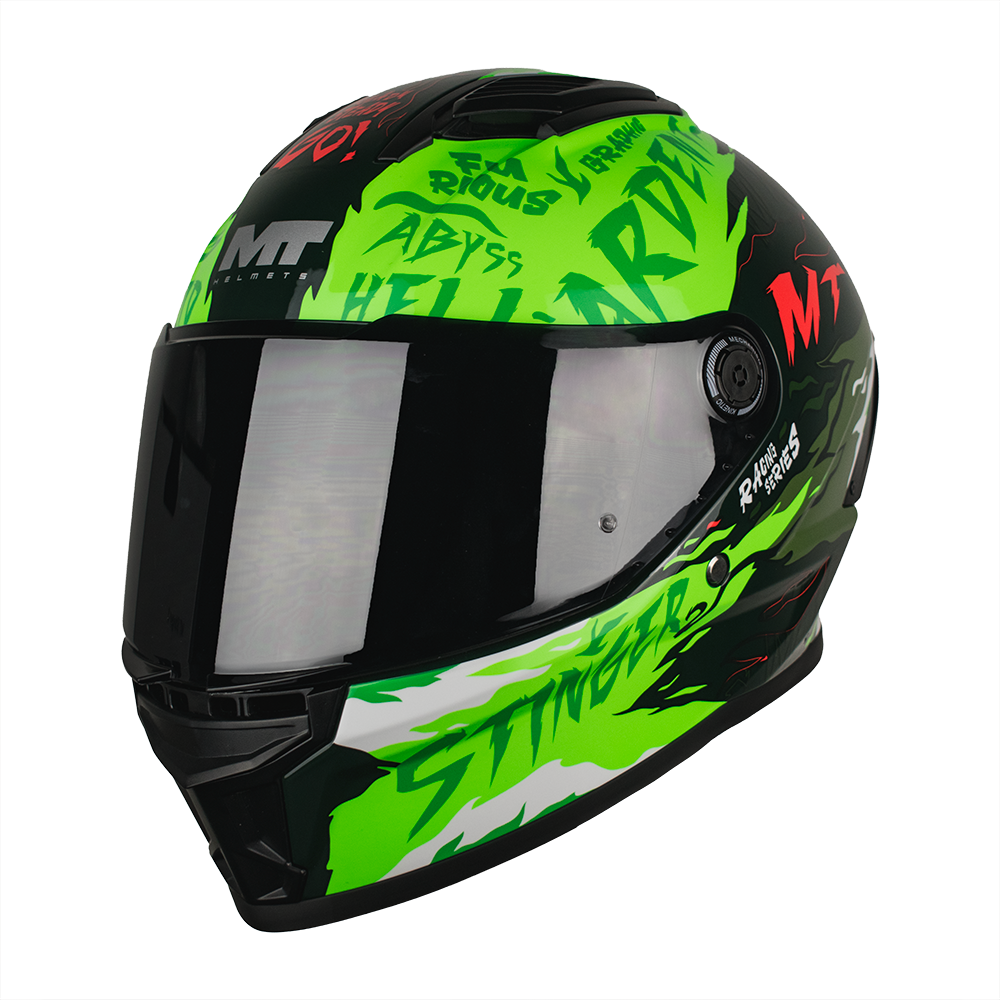 CASCO MT STINGER 2 ARDENT C6 FLUOR BRILLO S +PANTALLA OSCURA SKU: 1334B70261#VO