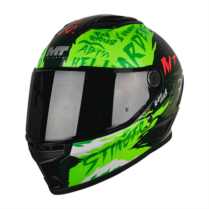 CASCO MT STINGER 2 ARDENT C6 FLUOR BRILLO S +PANTALLA OSCURA SKU: 1334B70261#VO
