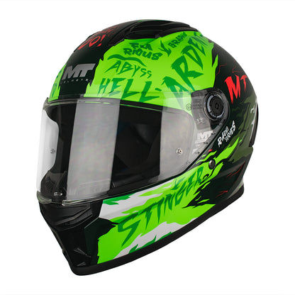 CASCO MT STINGER 2 ARDENT C6 FLUOR BRILLO S +PANTALLA OSCURA SKU: 1334B70261#VO