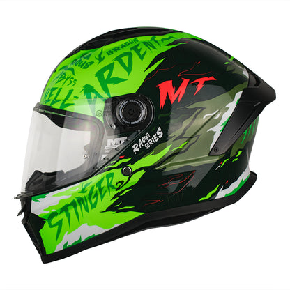 CASCO MT STINGER 2 ARDENT C6 FLUOR BRILLO S +PANTALLA OSCURA SKU: 1334B70261#VO