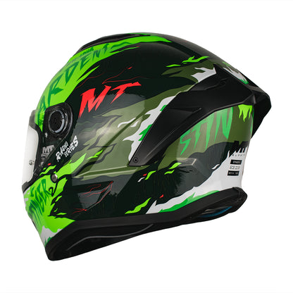 CASCO MT STINGER 2 ARDENT C6 FLUOR BRILLO S +PANTALLA OSCURA SKU: 1334B70261#VO