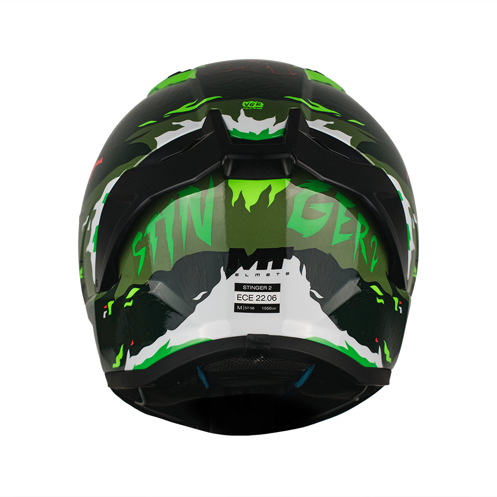 CASCO MT STINGER 2 ARDENT C6 FLUOR BRILLO S +PANTALLA OSCURA SKU: 1334B70261#VO
