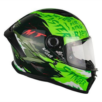 CASCO MT STINGER 2 ARDENT C6 FLUOR BRILLO S +PANTALLA OSCURA SKU: 1334B70261#VO