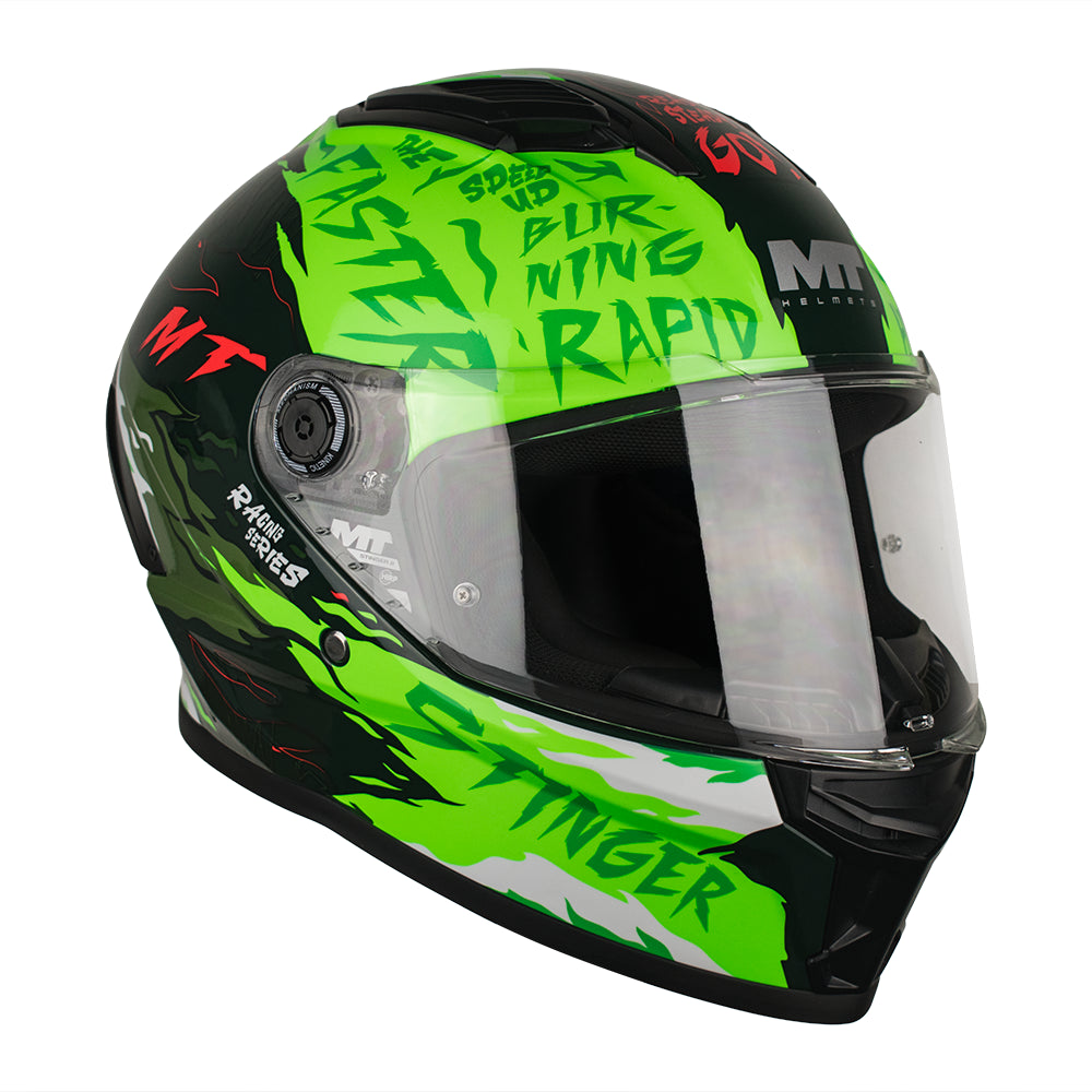 CASCO MT STINGER 2 ARDENT C6 FLUOR BRILLO S +PANTALLA OSCURA SKU: 1334B70261#VO