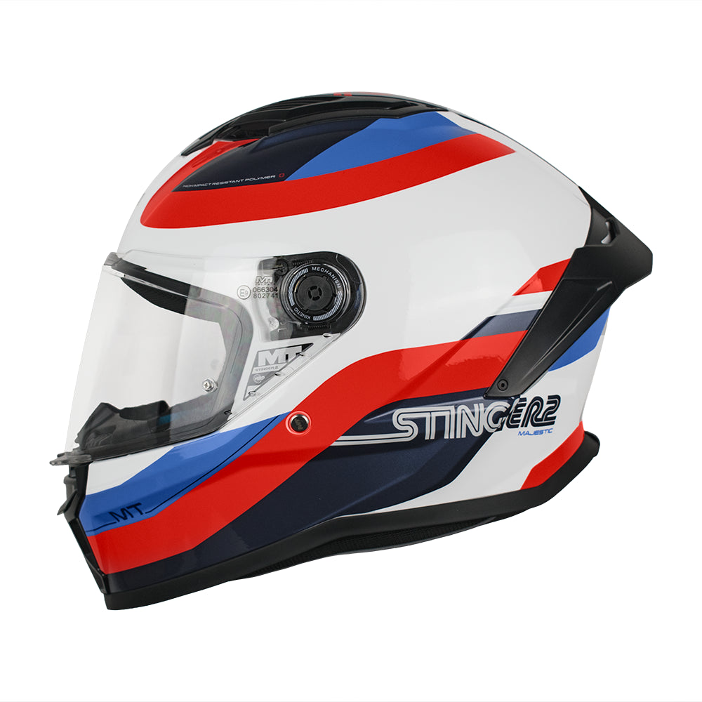 CASCO MT STINGER 2 MAJESTIC A7 BRILLO +PANTALLA OSCURA SKU: 1334D48A710#VO