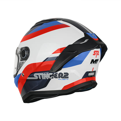 CASCO MT STINGER 2 MAJESTIC A7 BRILLO +PANTALLA OSCURA SKU: 1334D48A710#VO