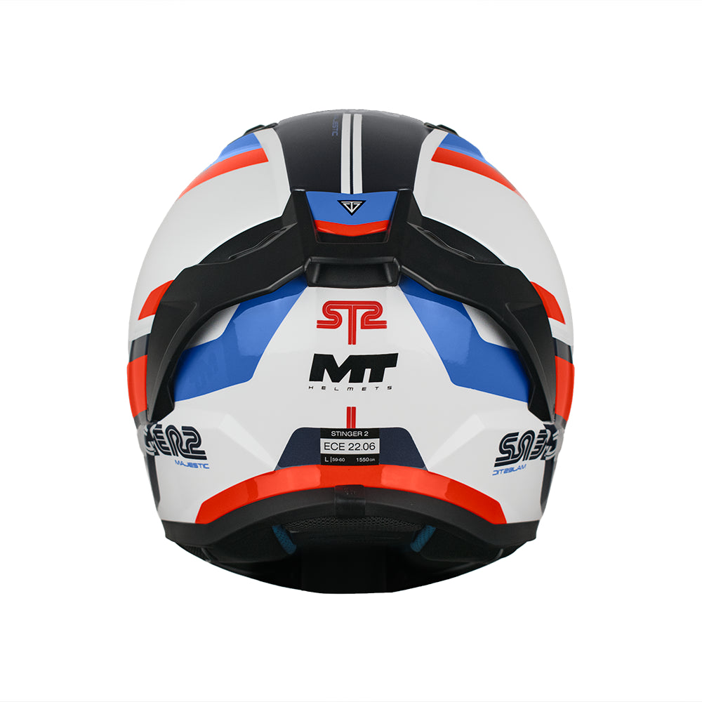 CASCO MT STINGER 2 MAJESTIC A7 BRILLO +PANTALLA OSCURA SKU: 1334D48A710#VO