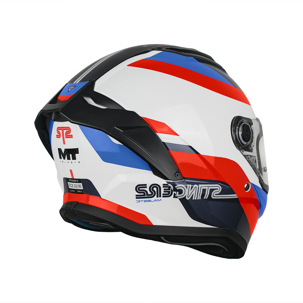 CASCO MT STINGER 2 MAJESTIC A7 BRILLO +PANTALLA OSCURA SKU: 1334D48A710#VO