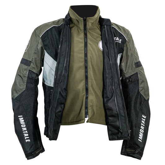 CHAMARRA IMMORTALE ARKANO HOMBRE NEGRO/VERDE | SKU: IMARKVR-#