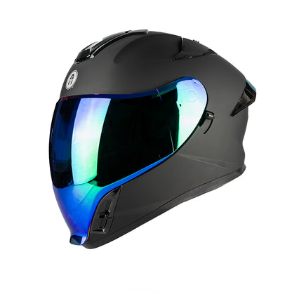 CASCO IMMORTALE AURUS NEGRO VISOR IRIDIUM VERDE | SKU: IMMAURBLGR-#