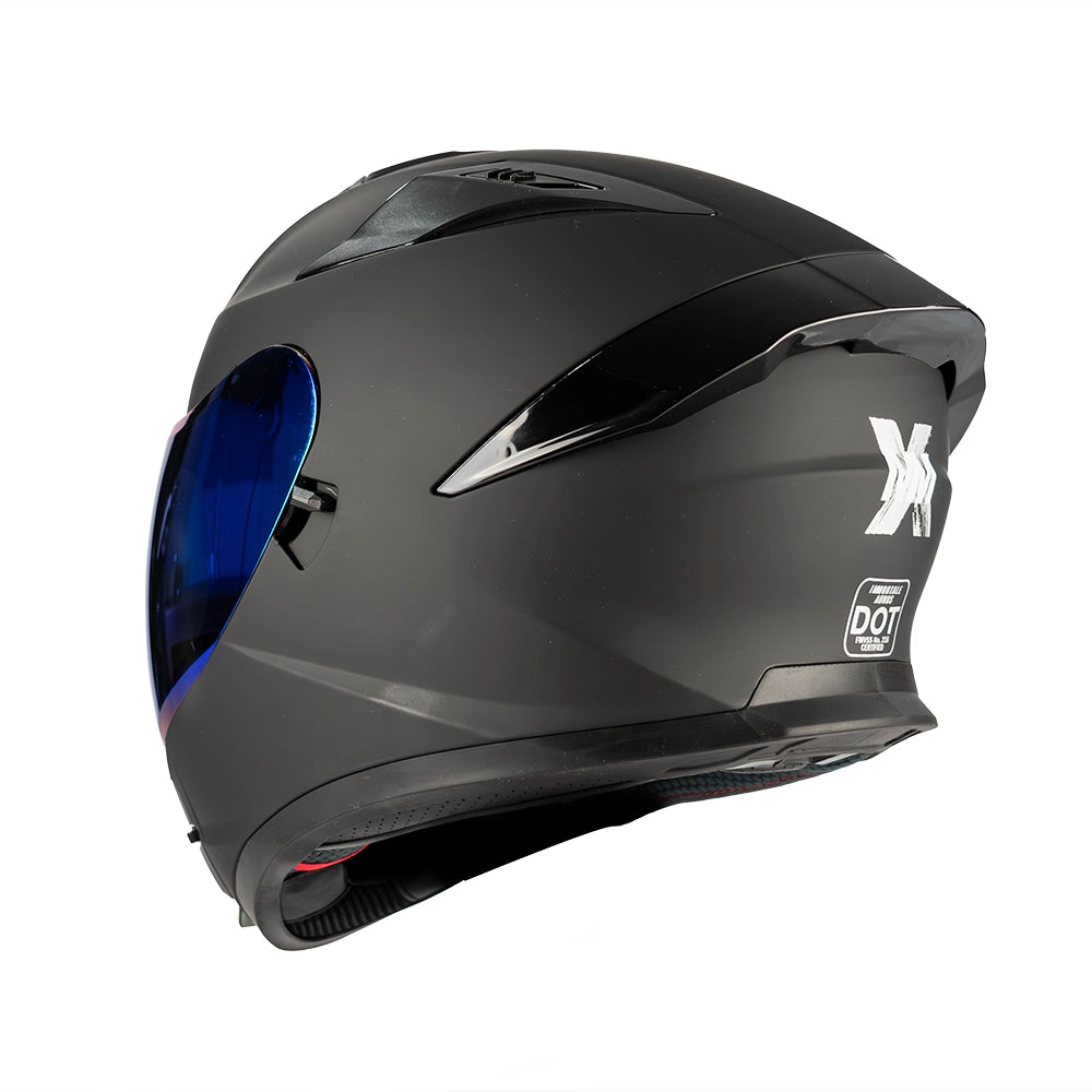 CASCO IMMORTALE AURUS NEGRO VISOR IRIDIUM VERDE | SKU: IMMAURBLGR-#