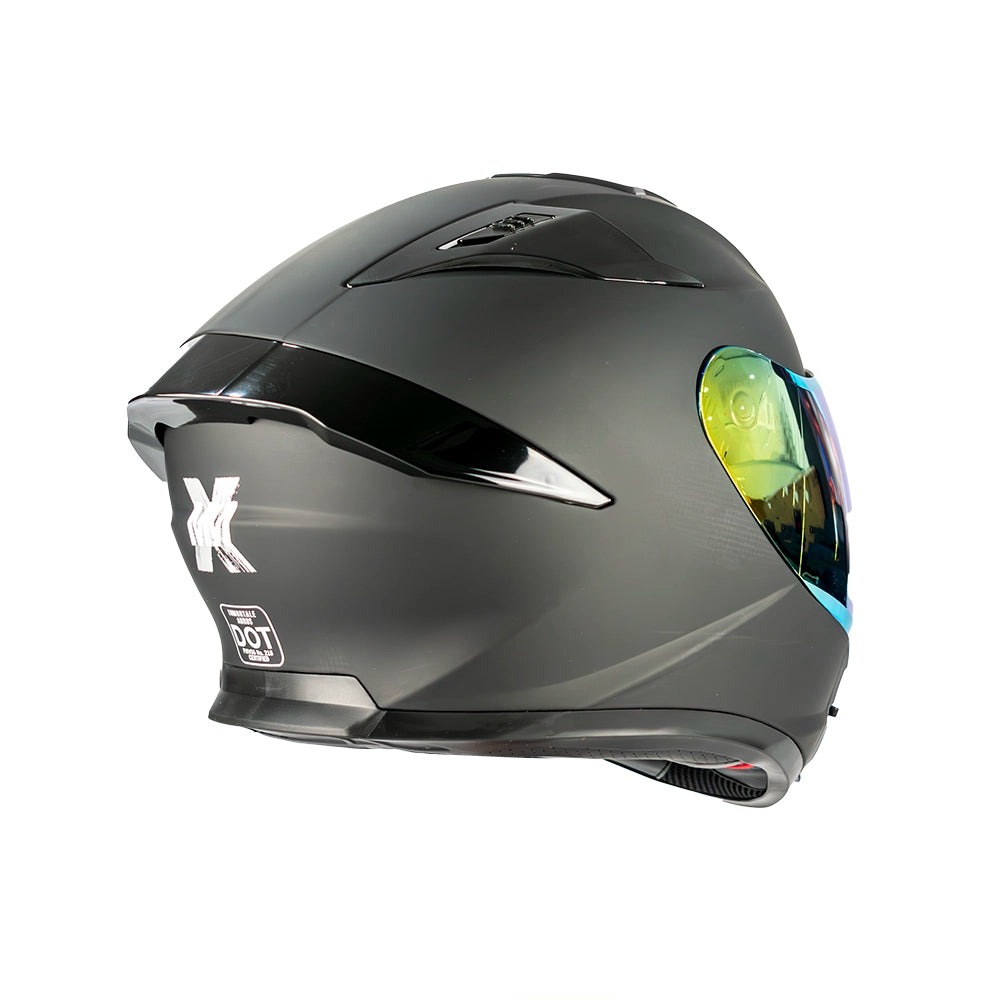 CASCO IMMORTALE AURUS NEGRO VISOR IRIDIUM DORADO | SKU: IMMAURBLGL-#