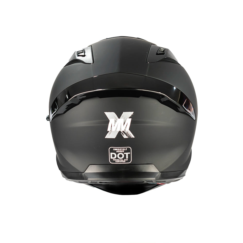 CASCO IMMORTALE AURUS NEGRO VISOR IRIDIUM DORADO | SKU: IMMAURBLGL-#