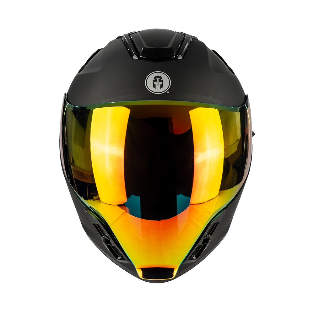 CASCO IMMORTALE AURUS NEGRO VISOR IRIDIUM ROJO | SKU: IMMAURBLRD-#