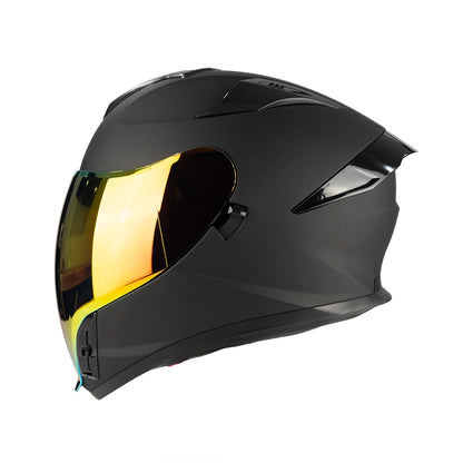 CASCO IMMORTALE AURUS NEGRO VISOR IRIDIUM ROJO | SKU: IMMAURBLRD-#