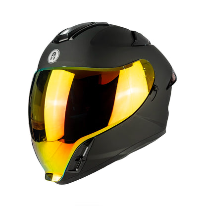 CASCO IMMORTALE AURUS NEGRO VISOR IRIDIUM ROJO | SKU: IMMAURBLRD-#