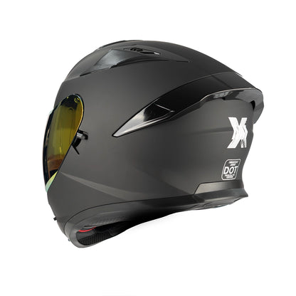 CASCO IMMORTALE AURUS NEGRO VISOR IRIDIUM ROJO | SKU: IMMAURBLRD-#