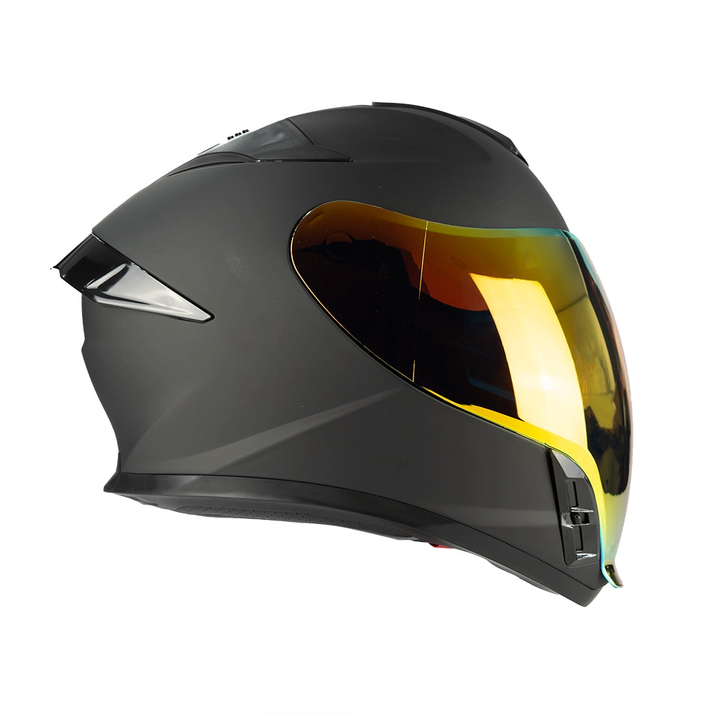 CASCO IMMORTALE AURUS NEGRO VISOR IRIDIUM ROJO | SKU: IMMAURBLRD-#