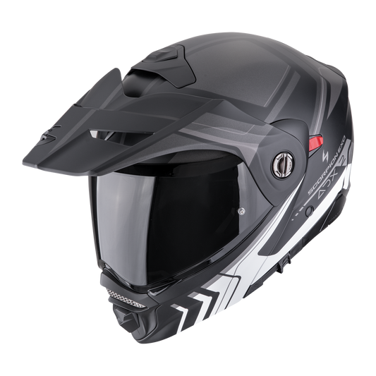 CASCO SCORPION EXO ADX-2 LEWIS MATT BLACK - SILVER SKU: 89-504-159-0#