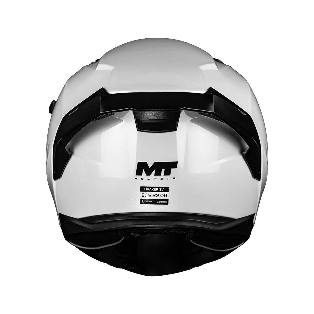 CASCO MT BRAKER SV PURE A0 BRILLO S +PANTALLA OSCURA SKU: 134600PA010#VO