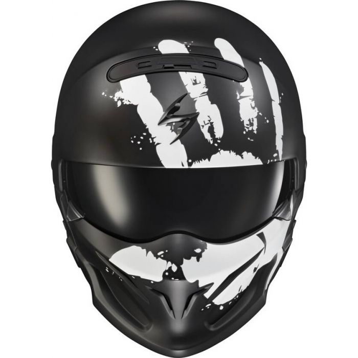 COVERT OPEN-FACE HELMET URUK | BLACK/WHITE MATTE | SKU: 75-2131#