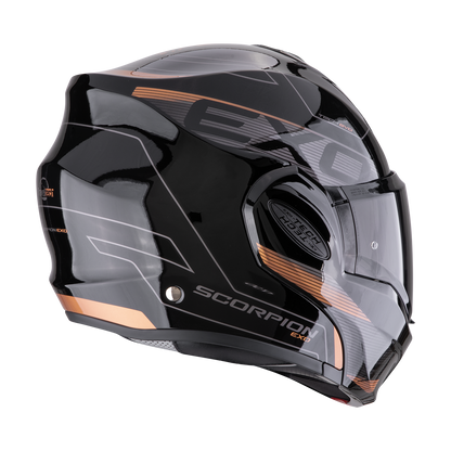 CASCO SCORPION EXO-TECH EVO TRAVELLER Black-Copper SKU:118-478-354-0#