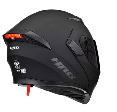 CASCO HRO 3400 SOLID NEGRO LUZ STOP VISOR SMOKE SKU:HRO-3400-EANMGR-#