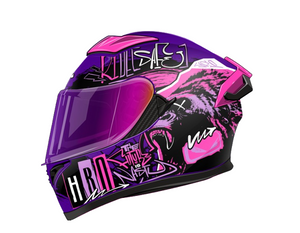 CASCO HRO 514 EVO GRUNGE INTEGRAL MORADO/FUCSIA | H514EVGRMR-#