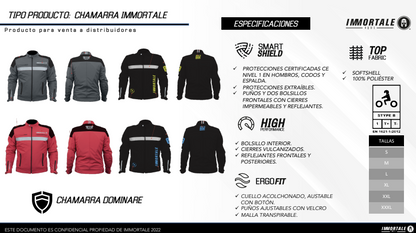 CHAMARRA IMMORTALE DOMINARE AZ | SKU: DOMINARENEONBLUE#