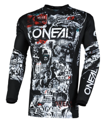 JERSERY ONEAL ELEMENT ATTACK NEGRO/BLANCO | SKU: E004-40#