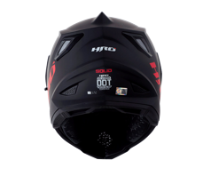 CASCO HRO MX330 SOLIDO NEGRO VISOR ROJO IRIDIUM  SKU:HROMX330SONGRO-#