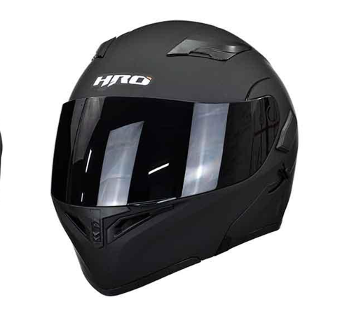 CASCO HRO 3400 SOLID NEGRO LUZ STOP VISOR SMOKE SKU:HRO-3400-EANMGR-#