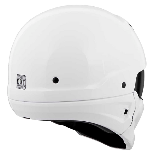 SCORPION EXO COVERT OPEN-FACE HELMET | GLOSS WHITE | SKU: 75-1601#