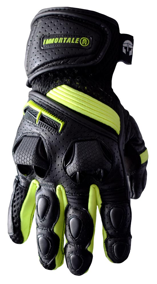 GUANTES IMMORTALE SCARABEO | Black/Hivis | SKU: IMSCARHV-#