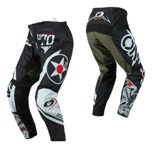 PANTALON ONEAL WARHAWK | black/white/green | SKU:E020-63#