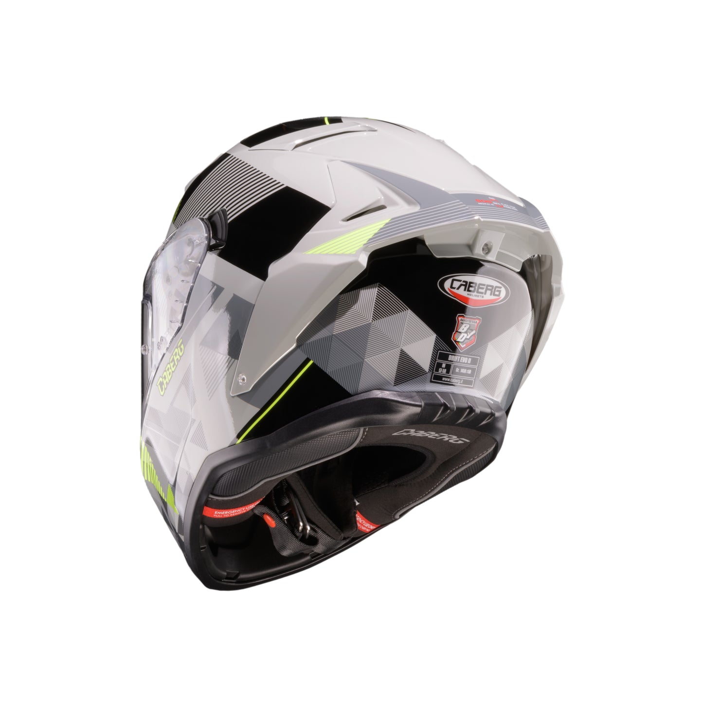 CASCO CABERG DRIFT EVO II PRISM GREY/BLACK/YELLOW FLUO SKU: C2RY60R2##