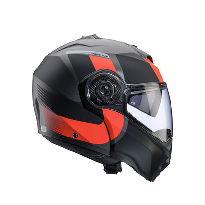 CASCO CABERG DUKE EVO INDY MATT GUN METAL/RED FLUO/BLACK SKU: C0KD60L2##