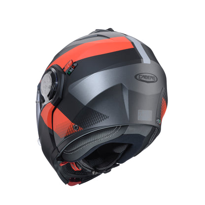 CASCO CABERG DUKE EVO INDY MATT GUN METAL/RED FLUO/BLACK SKU: C0KD60L2##