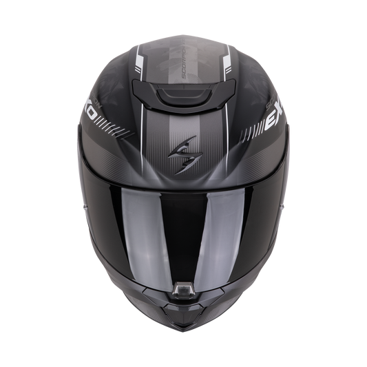CASCO SCORPION EXO-391 AVA MATT BLACK - SILVER SKU: 139-477-159-0#