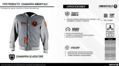 CHAMARRA IMMORTALE GLADIATORE NEGRO | SKU: IMGLADNEG-#