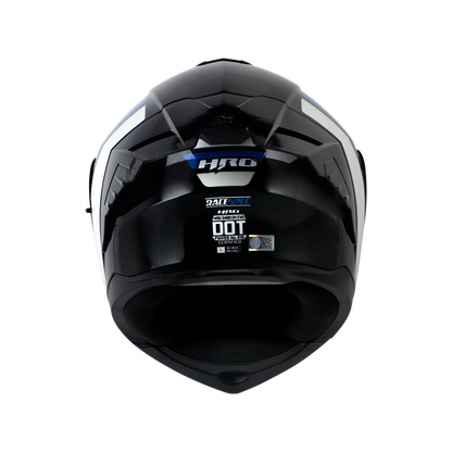CASCO HRO 3480DV EVO RACESPEC AZUL / BLANCO BRILLO | SKU: H3480EVRAHAZBC#