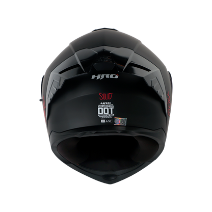 CASCO HRO 3480DV EVO SOLID NEGRO MATE VISOR ROJO | SKU: H3480EVSONERO-#
