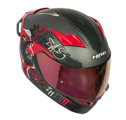 CASCO HRO 514 EVO GRUNGE INTEGRAL GRIS/NARANJA | SKU: H514EVGRGN-#