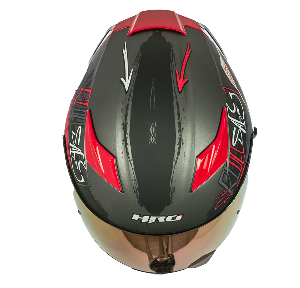 CASCO HRO 514 EVO GRUNGE INTEGRAL GRIS/NARANJA | SKU: H514EVGRGN-#