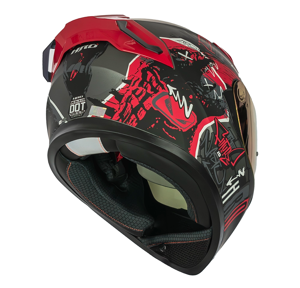 CASCO HRO 514 EVO GRUNGE INTEGRAL GRIS/NARANJA | SKU: H514EVGRGN-#