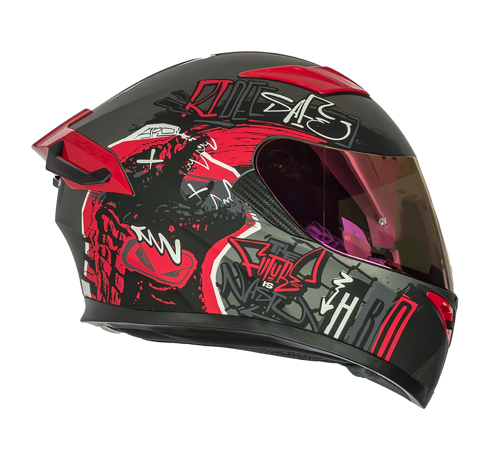 CASCO HRO 514 EVO GRUNGE INTEGRAL GRIS/NARANJA | SKU: H514EVGRGN-#